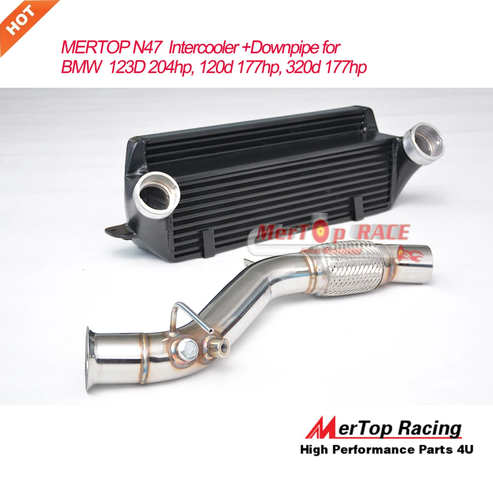 Mertop гонка интеркулер+ нижняя труба для dpf 118d 120d 123d 320d n47 двигатель