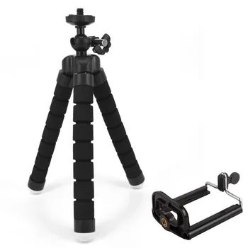 

50pcs Flexible Tripods Holder For Cell Phone Car Camera Mini Octopus Sponge Stand Bracket Selfie Monopod With Mount Clip