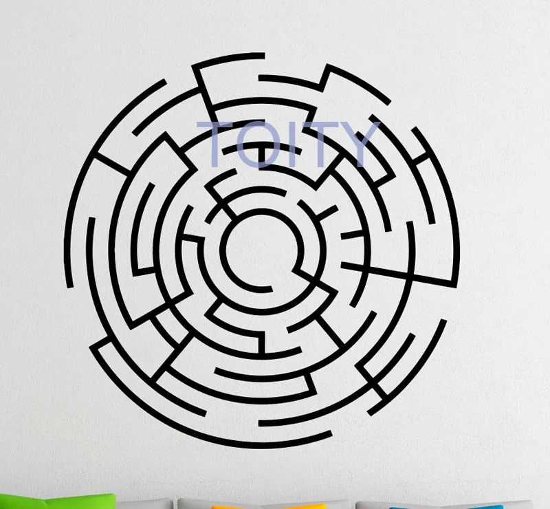 Buy Labyrinth Maze Wall Decal Abstract Pattern Vinyl
