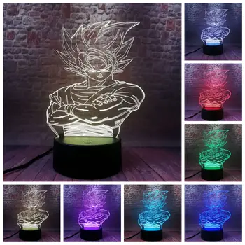 

Dragon Ball Super Figure 3D Illusion LED NightLight 7 Colors Chinging Light Dragon Ball Z Goku Figma Model Toys
