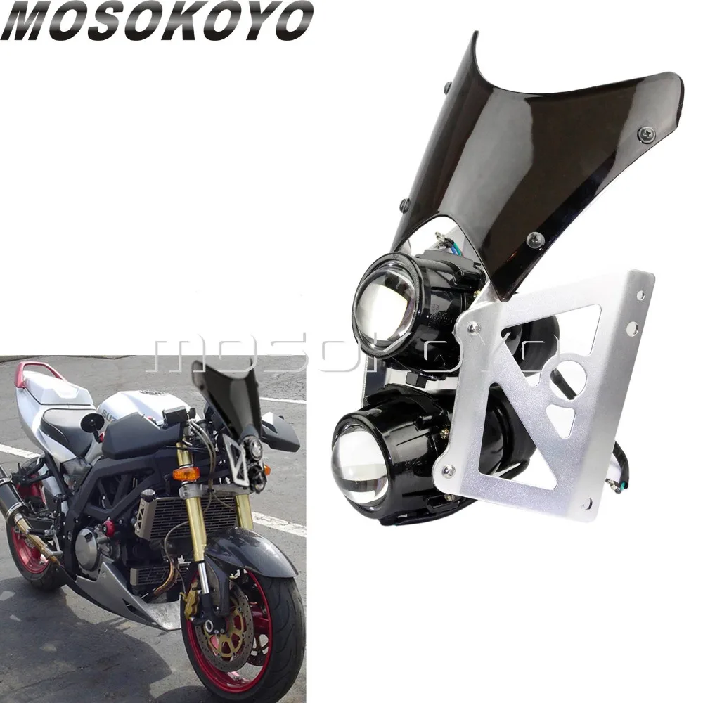 Emark E4 Motorbike Twin Headlight Cafe Racer Front