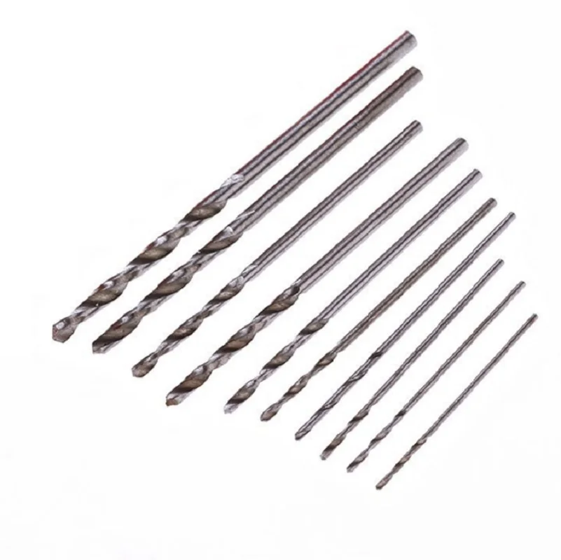 100pcs 10sizes Twist Drills bits Set 0.5/0.6/0.7/0.8/0.9/1.0/1.2/1.4/1.6/1.8/2.0mm 4341 | Украшения и аксессуары
