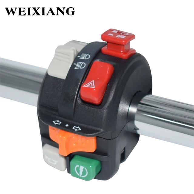 7/8" 22mm Motorcycle Switch Assembly Motorcross Handlebar Control Switches Kill Start Turn