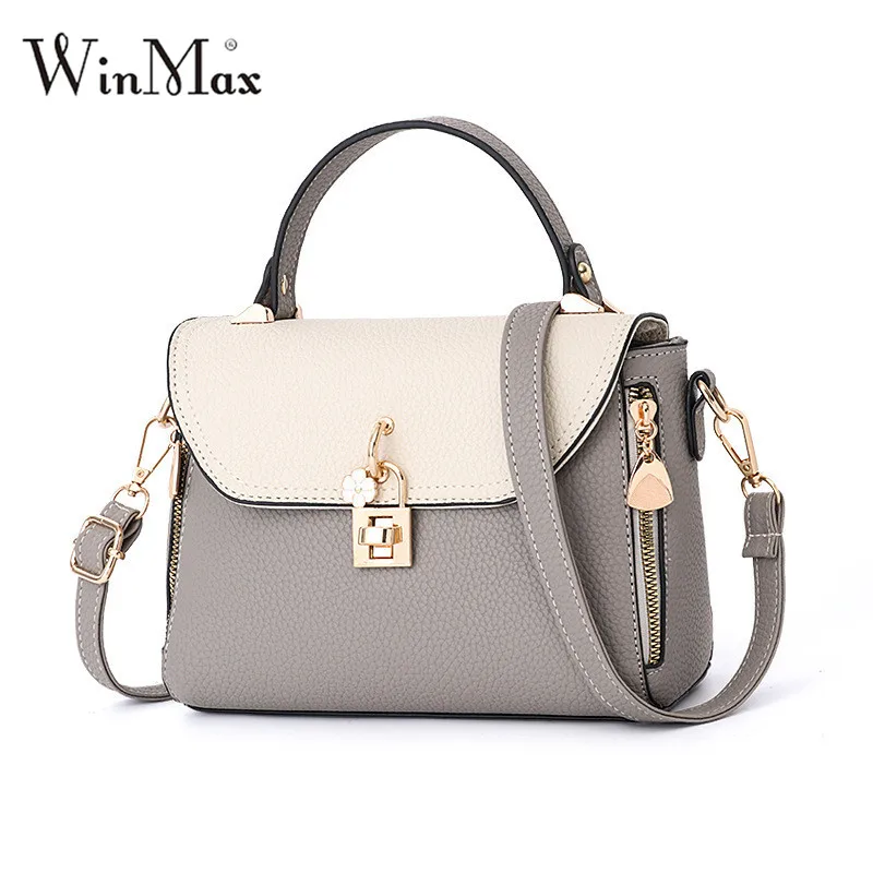2018 [وينمإكس السيدات الأعلى مقبض حقيبة بو الجلود Crossbody رسول حقائب للنساء الفتيات الأزياء صغيرة الكتف أكياس مكتب يد