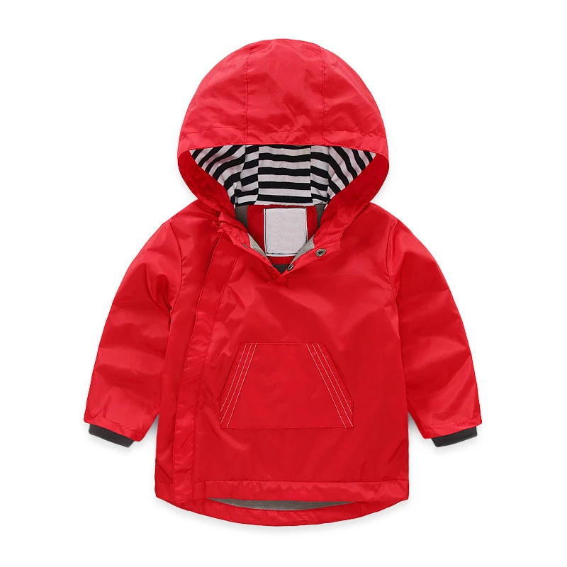 Новое поступление, детская зимняя верхняя одежда, пальто теплая куртка для маленьких мальчиков и девочек осеннее утепленное пальто с хлопковой подкладкой и бархатом - Цвет: Красный