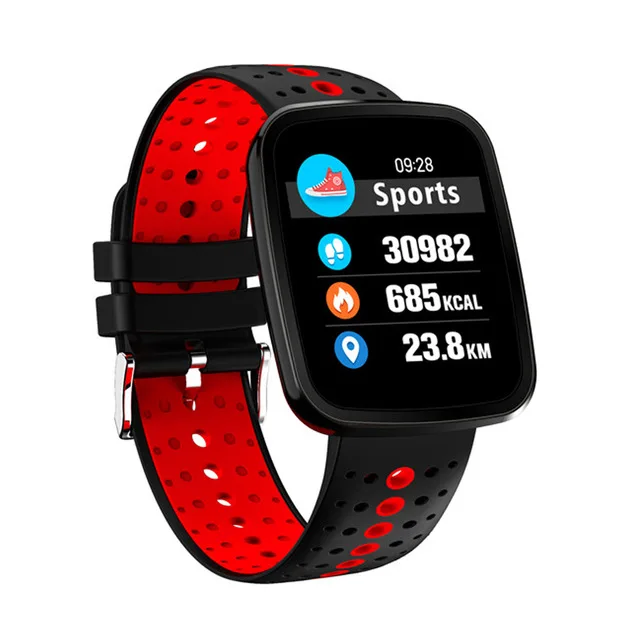 

V6 Smart Watch With Blood Pressure Blood Oxygen Heart Rate Monitor Sports Tracker IP67 rubber Smartwatch Connect phone Android