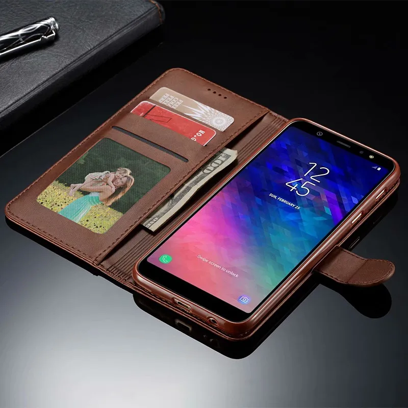 J6 Plus Case For Samsung Galaxy J6 2018 Case Leather Vintage Phone Coque Samsung J6 Plus Case Flip Wallet Case On J6 Prime Cover J6 Plus Case For Samsung Galaxy J6 2018 Case Leather Vintage Phone Coque Samsung J6 Plus Case Flip Wallet Case On J6 Prime Cover