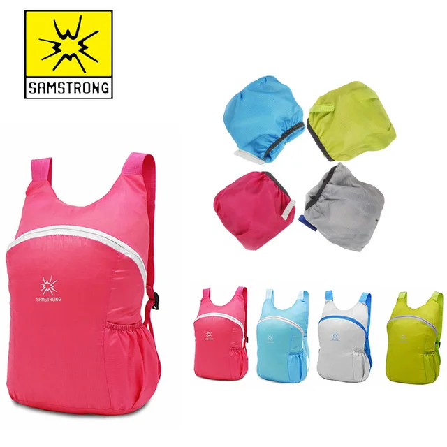 US $2.49 Samstrong Foldable Backpack Travel Light Waterproof Folding Bag Ultralight Outdoor Pack For Women M