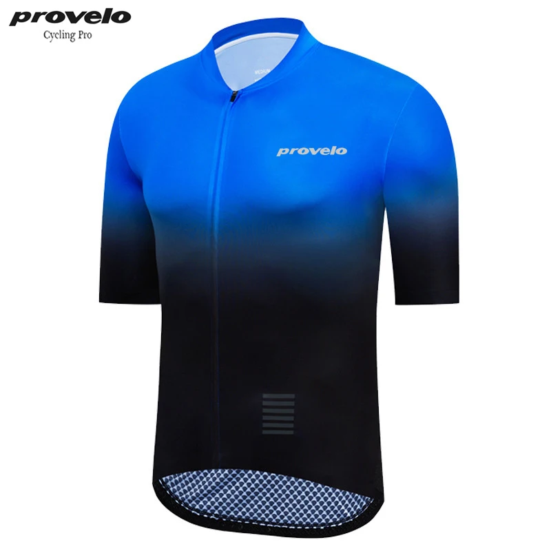 

Provelo New Arrival Pro Cycling Jersey Men's Short Sleeve Bicycle Shirt MTB Road Bike Sport Wear Blue Breathable Quick Dry Male