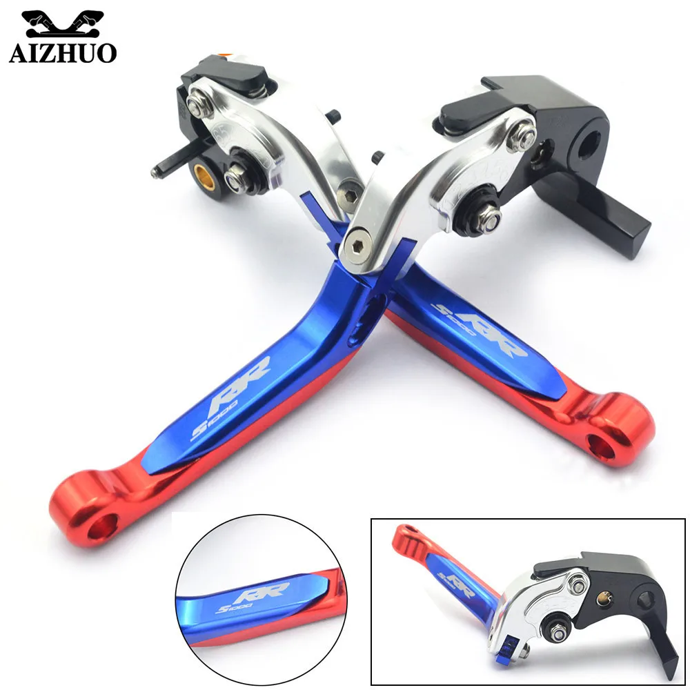 Laser LOGO (S1000RR) Motorcycle Clutch Brake Lever Adjustable CNC Aluminum Levers For BMW S1000RR S1000 RR 2010 2011 2012 - 2014