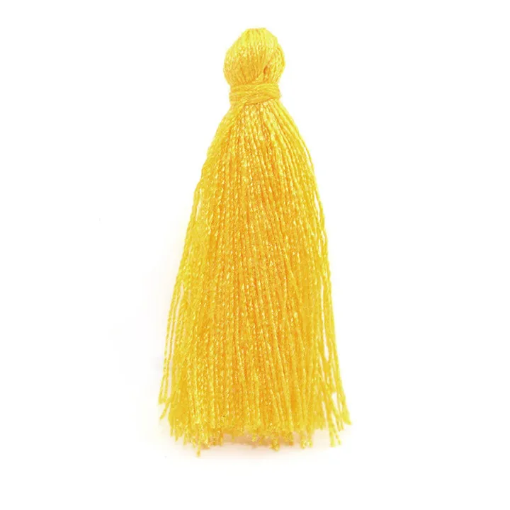 100 шт мини-кисточка бахрома кулон материалы для поделок DIY маленькие кисточки отделка одежды шторы декоративные серьги ювелирные изделия компоненты - Цвет: Golden Yellow Tassls