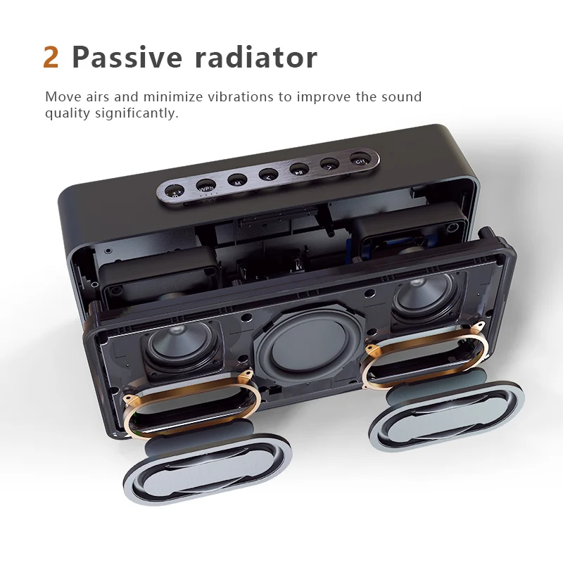 DOSS caja de resonancia XL Portátil inalámbrico Bluetooth altavoz Dual-conductor 3D estéreo audaz Bass altavoz inalámbrico TF AUX USB - 5