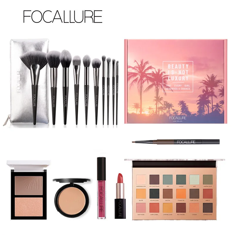 

FOCALLURE Professional Makeup Set For Women include Eyeshadow Lipstick Brushes Cometics Set