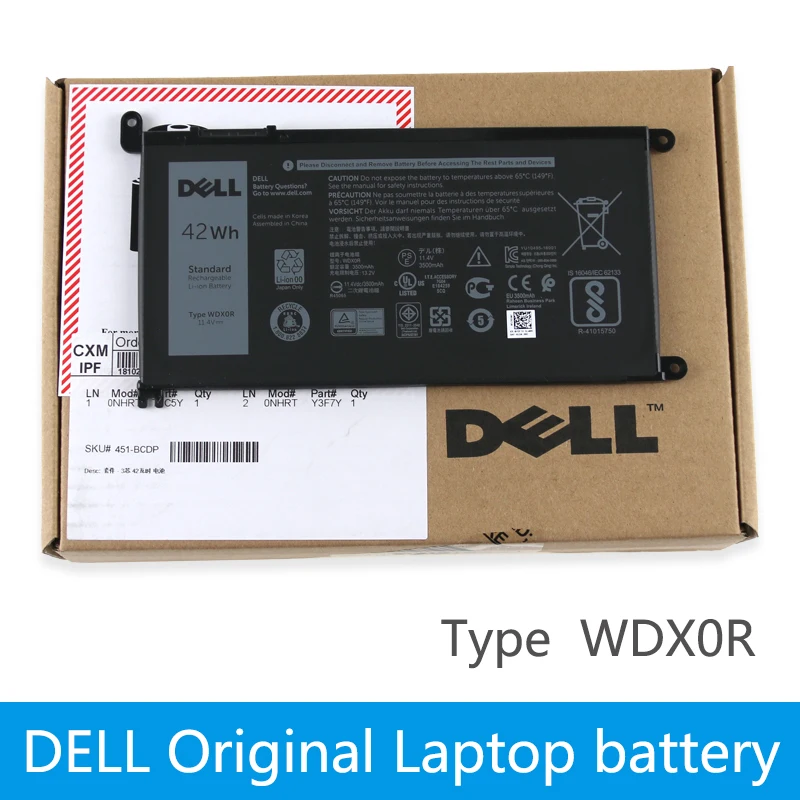Pаспродажа Dell оригинальный ноутбук Батарея для dell Inspiron 14 7000 5567 7560 7472 7460 d1525s 7368 7378 5565 latitude 3488 3580 wdxor