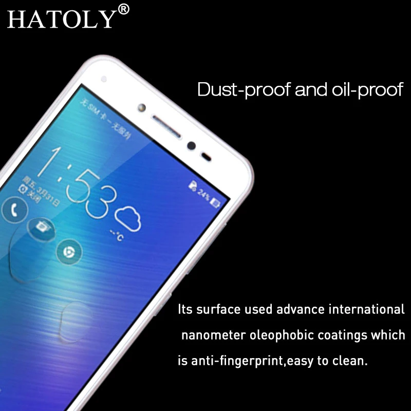 Закаленное стекло HATOLY для Asus Zenfone Live ZB501KL / 3 Go пленка 5 дюймового экрана с полным