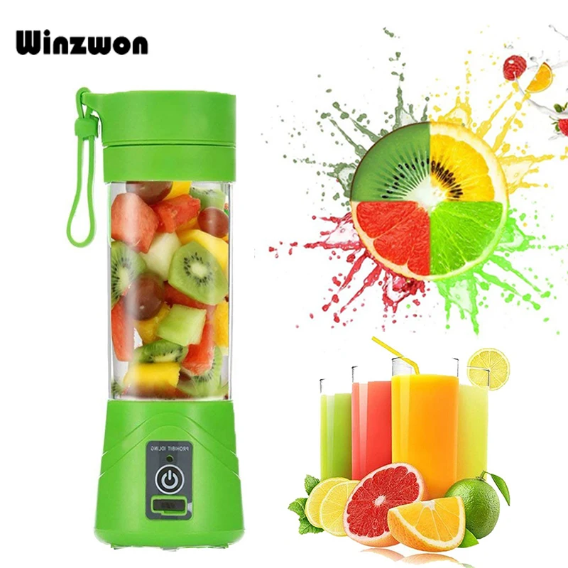 

380ML USB Rechargeable Juicer Bottle Juice Maker Cup Orange Lemon Vegetables Fruit Milkshake Smoothie Squeezers Reamers Bottle