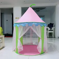 Розовая Принцесса замок Игровая палатка Pop Up Play House для дома и улицы, 41''D x 55''H