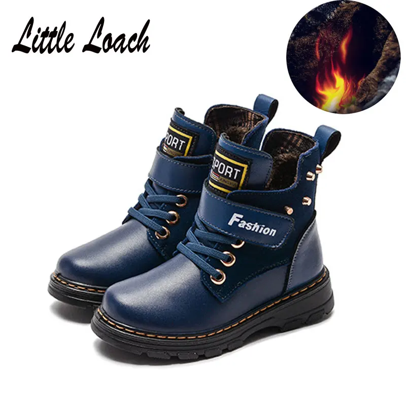 

Fashion Ankle Boots Rivet Decoration Botas Para Ninas Rubber Waterproof Rainboots Boys Leather Platforms Casual All-match Shoes