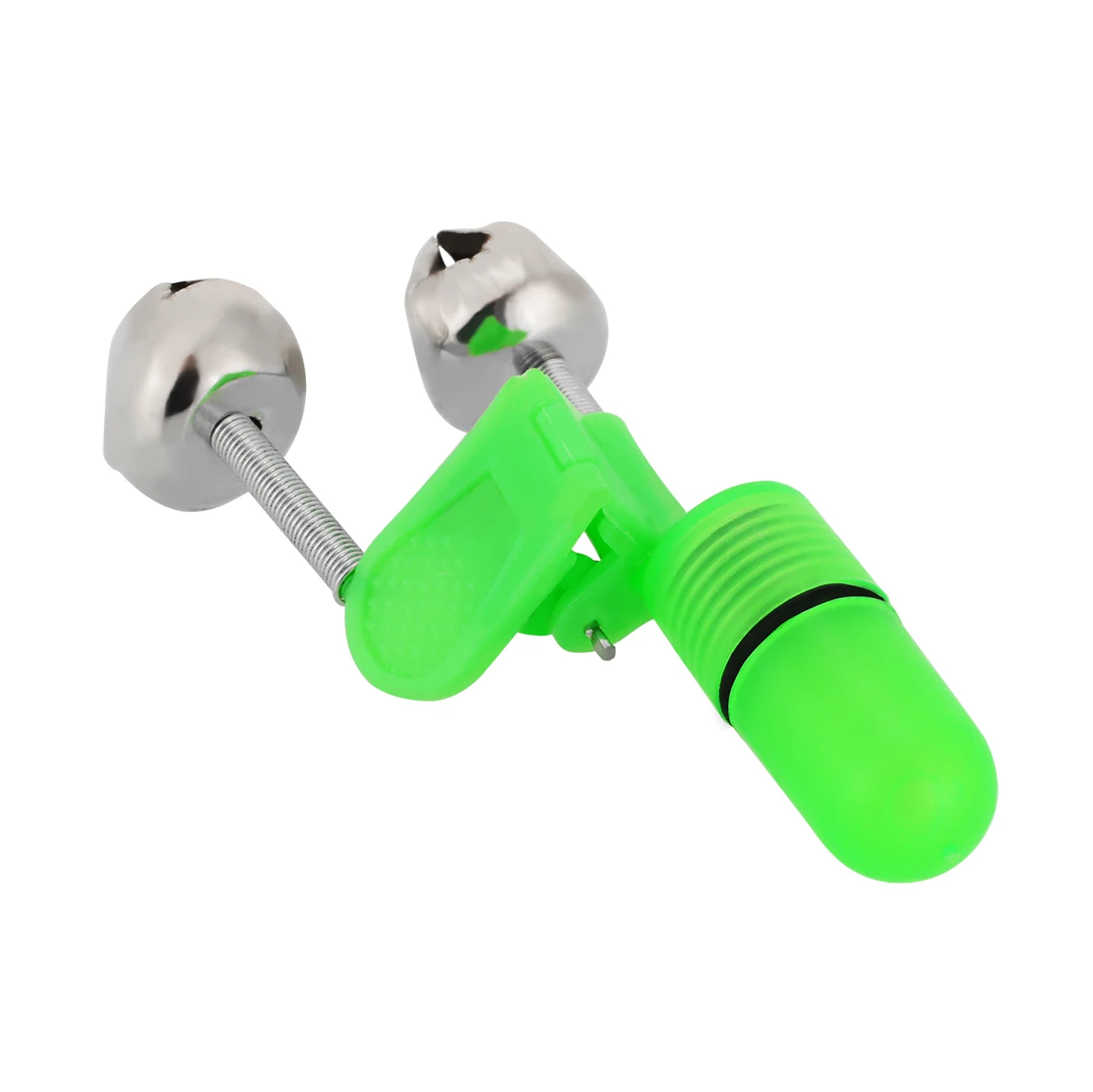 10Pcs/Lot Double Twin Bells Ring Bite Alarm Night Fishing Rod Tip LED Light Clip Outdoor Fishing Tackle Box Tools Random Color