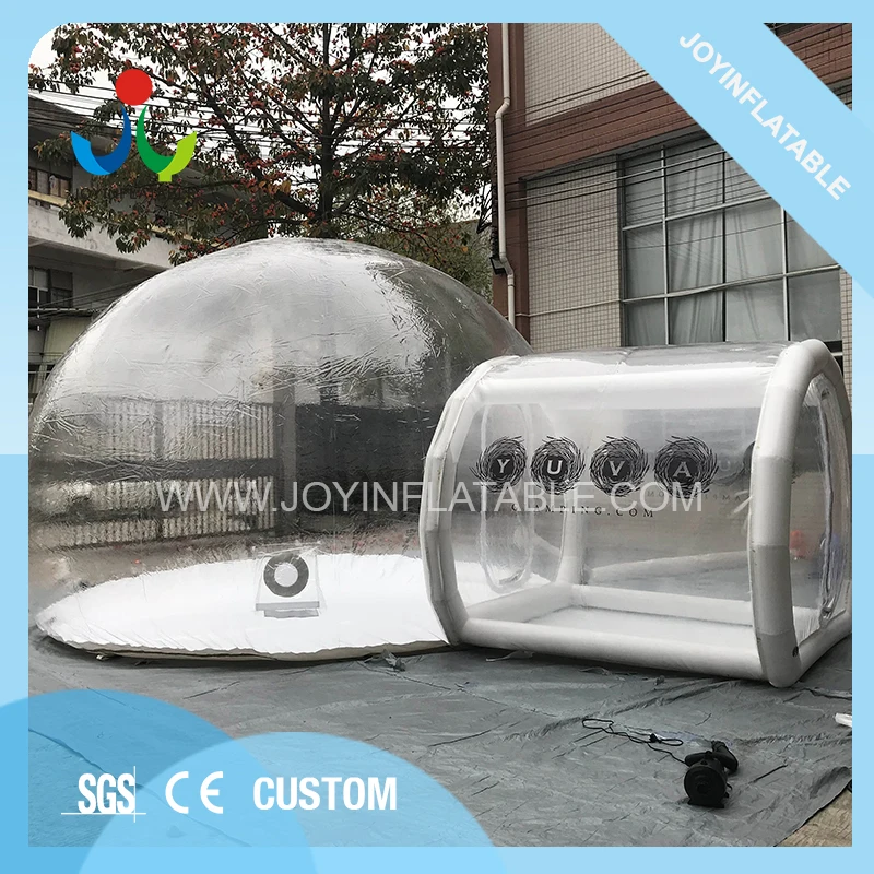Outdoor Transparent Inflatable Bubble Tent with Single Tunnel 2