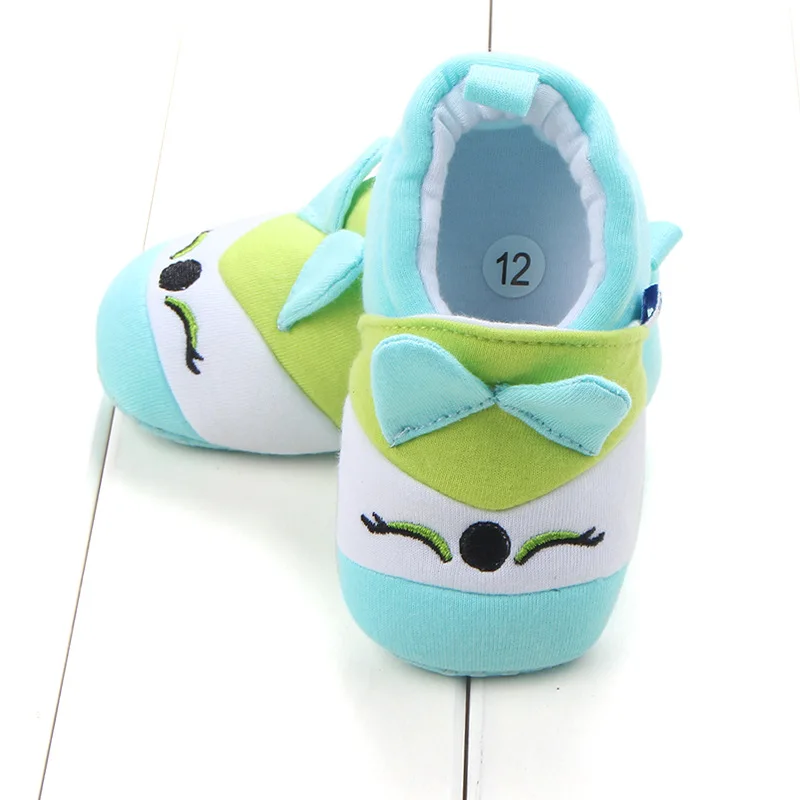 Милая детская обувь для новорожденных, детская обувь для мальчиков и девочек, детская нескользящая обувь с изображением животных из мультфильма - Цвет: Зеленый