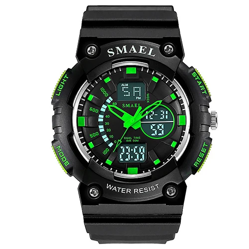 Мужские часы, водонепроницаемые, 100 м, спортивные часы, для дайвинга, плавания, мужские спортивные часы, военные plg-1003ad, relogio masculino - Цвет: Зеленый