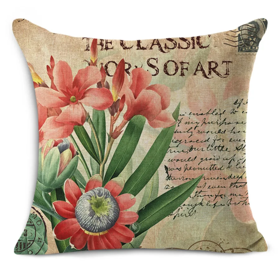 Cheap car seat linen cushion Nordic Vintage flower outdoor chair cushions home decor for sofas pillow free ship LHS-1602 Cheap car seat linen cushion Nordic Vintage flower outdoor chair cushions home decor for sofas pillow free ship LHS-1602