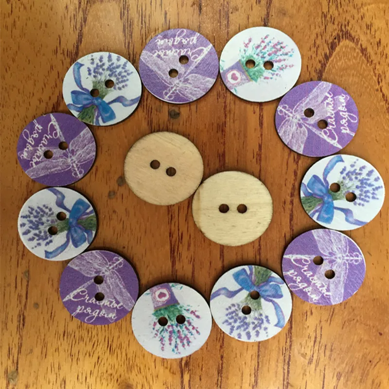 50 шт. деревянные пуговицы с 2 отверстиями 24 мм|scrapbook etc|scrapbooking butterflybutton scrapbook |
