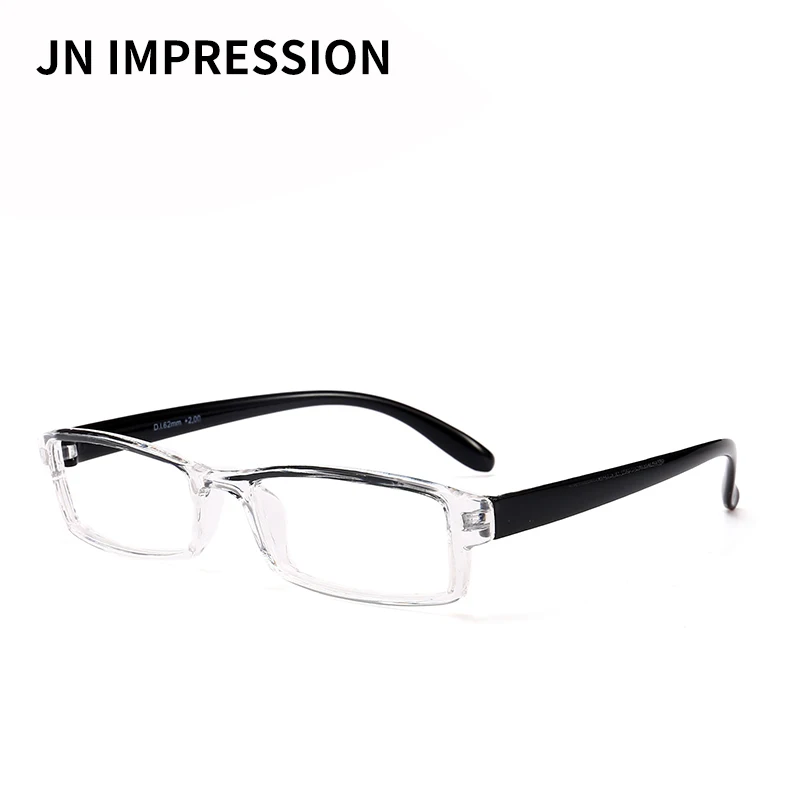 Удобные ультралегкие, диоптрий для очков для женщин, очки для чтения для мужчин, лупа для очков 1,0-4,0 диопт JN T18905 - Цвет оправы: black
