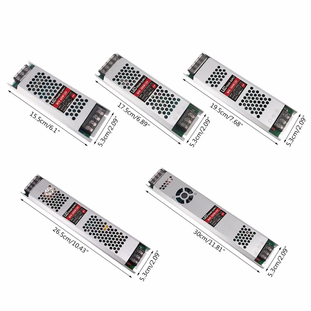 AC190-240V к DC12V Ультра тонкий светодиодный источник питания Светильник ing трансформатор драйвер для светодиодные ленты светильник