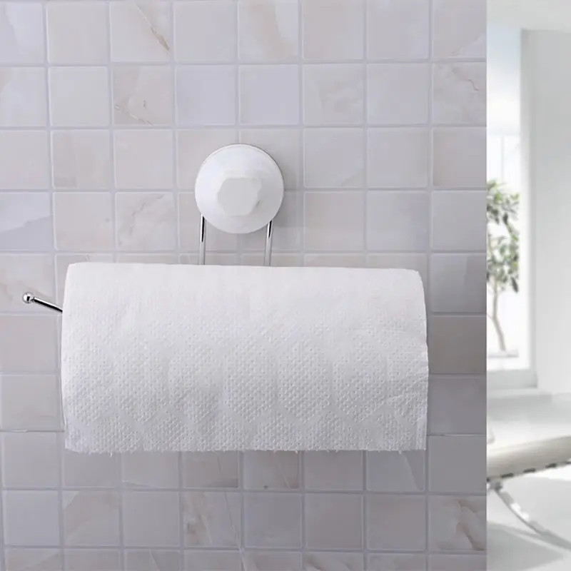 Прочная Вакуумная присоска из нержавеющей стали рулон бумаги держатель настенный ванная комната Туалетная бумага Полотенца Вешалка