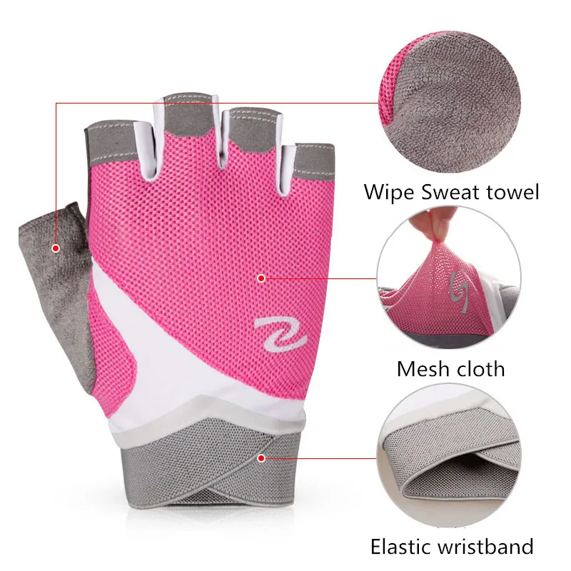 Летние тонкие спортивные перчатки для фитнеса для мужчин и женщин, дышащие силиконовые Нескользящие спортивные перчатки для занятий тяжелой атлетикой, йогой, парой тренировочных полупальцев