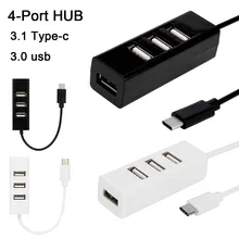 Type-C To 4-Port USB 3.0 Hub USB 3.1 Adapter For Apple Macbook 12 PC Dropshipping Mar22