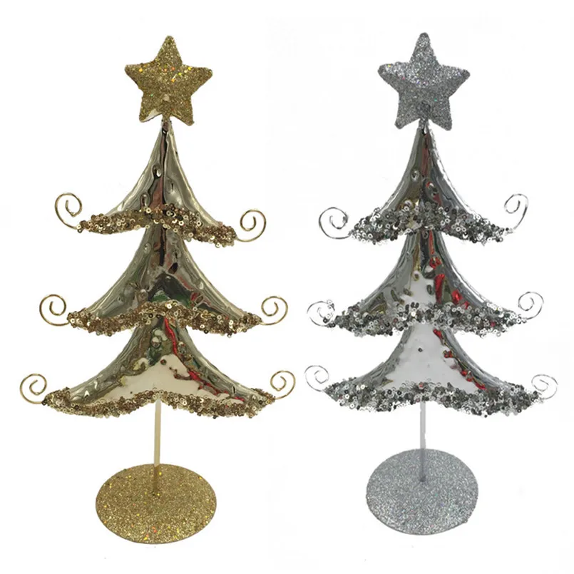 Mini Iron Christmas Tree Christmas Decorations For Home Table New Year