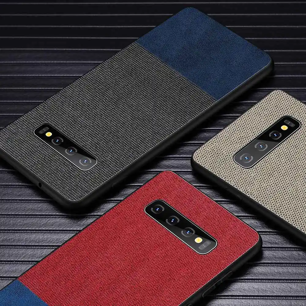 

Cloth Leather Case For Samsung Galaxy S10 E S9 S8 Plus S7 Edge Luxury TPU Cover For Note 9 8 A 9 8 7 6 J 8 6 4 2 Plus 2018 Coque