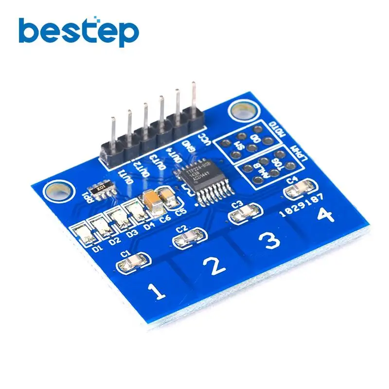 

TTP224 4 Channel Switch Touch Sensor Capacitive Touch Sensor Module