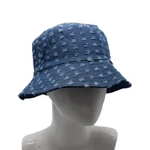 Новинка, женская джинсовая Панама с принтом, модная уличная винтажная Кепка с надписью для рыбалки, кемпинга, двусторонняя Кепка для мужчин