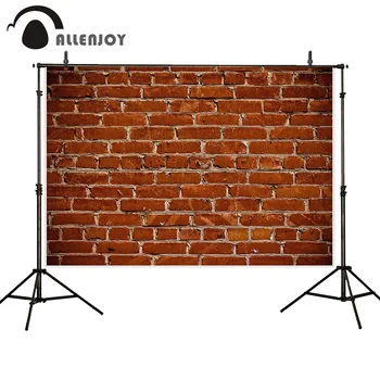 

Allenjoy photography theme background red rustic brick wall decoration portrait real backdrop photo studio photocall background