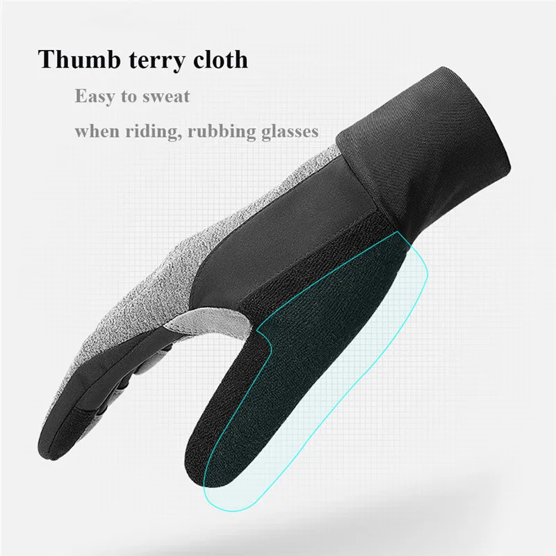 Новые перчатки для велоспорта водонепроницаемые перчатки для езды на велосипеде перчатки на полный палец сенсорные теплые перчатки для рыбалки лайкра