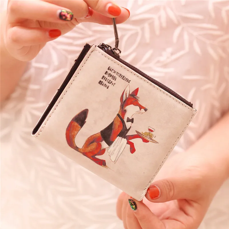 XAX Woman/Man Wallet new Fashion Cartoon Anime Student Purse Leather Pu Billfold Purse Hasp Cute Fox and Elephant panda 124Q XAX Woman/Man Wallet new Fashion Cartoon Anime Student Purse Leather Pu Billfold Purse Hasp Cute Fox and Elephant panda 124Q