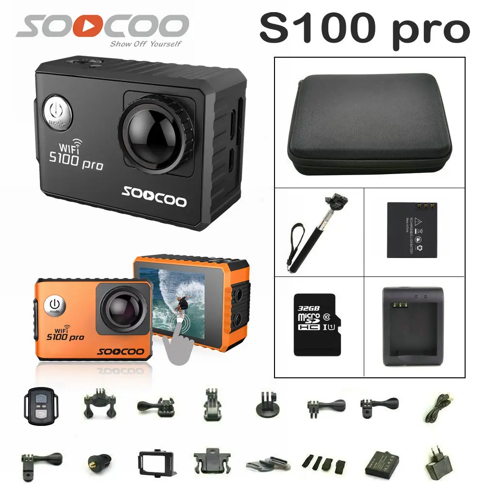 SOOCOO S100 PRO Action Camera Ultra HD 4K Touch Screen WiFi GPS gyrometer Image Stabilization Go Waterproof pro Camera camera : image SOOCOO S100 PRO Action Camera Ultra HD 4K Touch Screen WiFi GPS gyrometer Image Stabilization Go Waterproof pro Camera camera