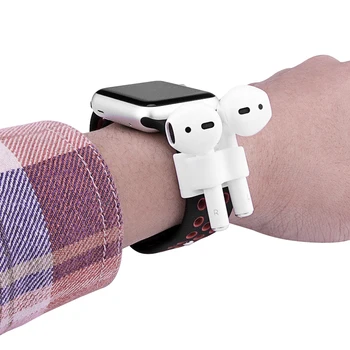

Anti-lost Strap Silicone Case for Apple AirPods1/2 / Tws i10 Accessories Holder Portable AirPods Case Earphone Storage Sleeve