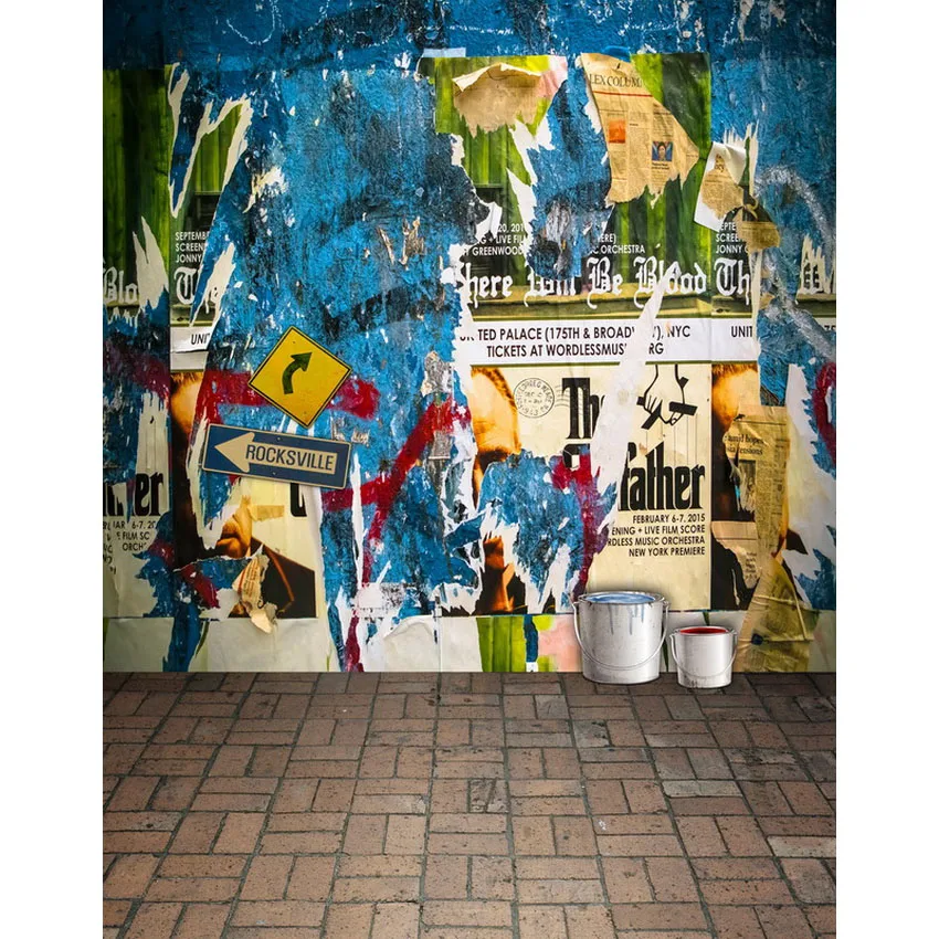 

Vinyl Photography Background Computed Printed Street Graffiti Art Backdrops for Photo Studio S-2147