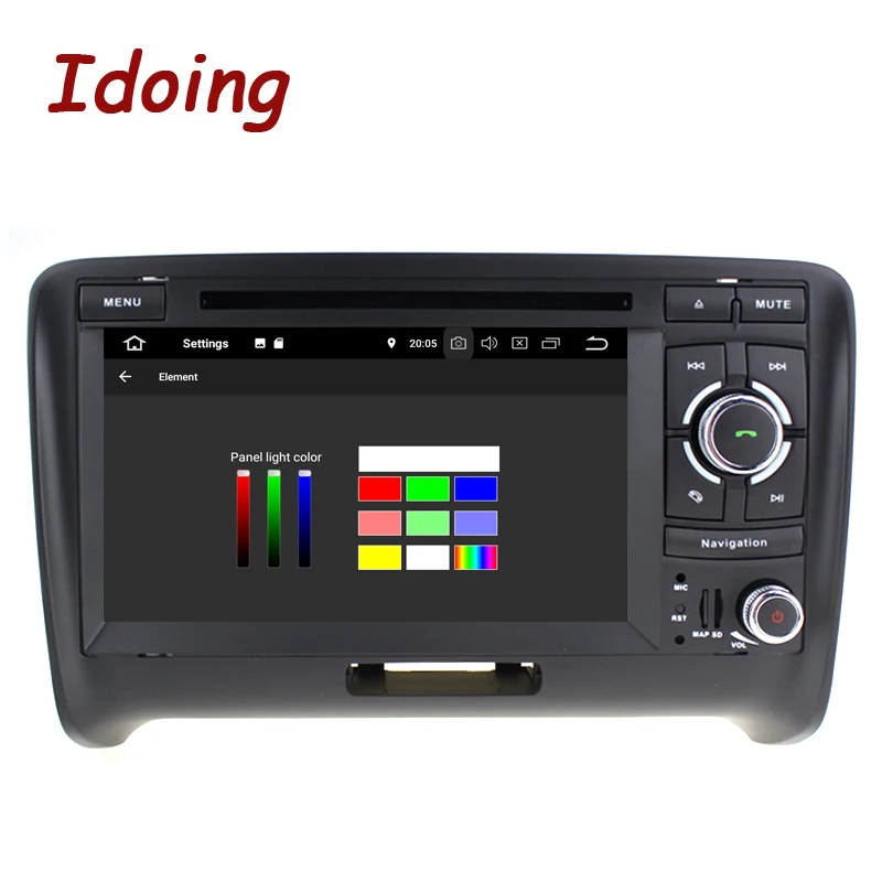 Best Idoing 7"2 Din Andriod 9.0 Car Radio Video DVD Multimedia Player For Audi TT PX5 4GB+32G Eight Core IPS screen GPS Navigation 2