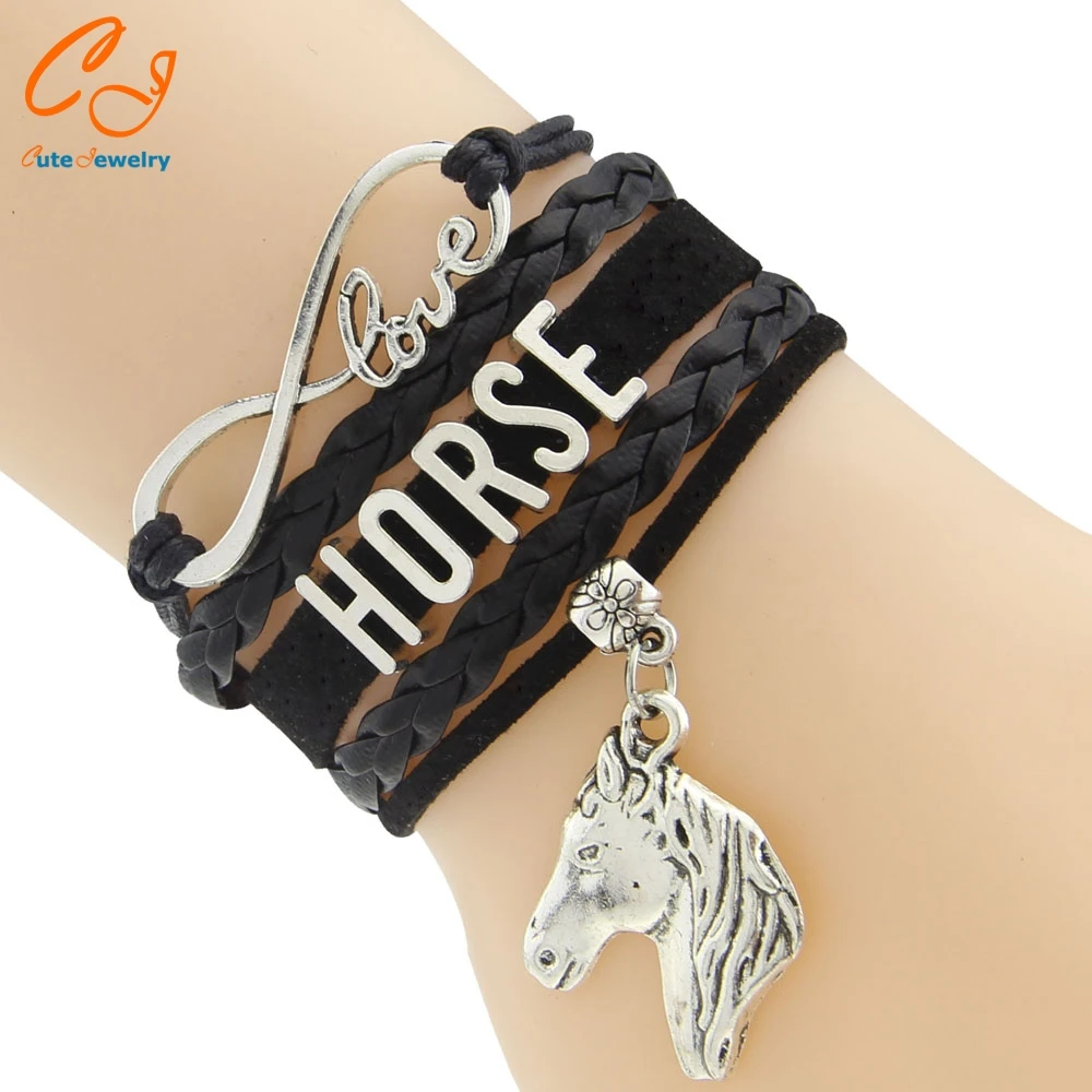 Buy Braided Cord Bracelets Horse Bracelets Just Black