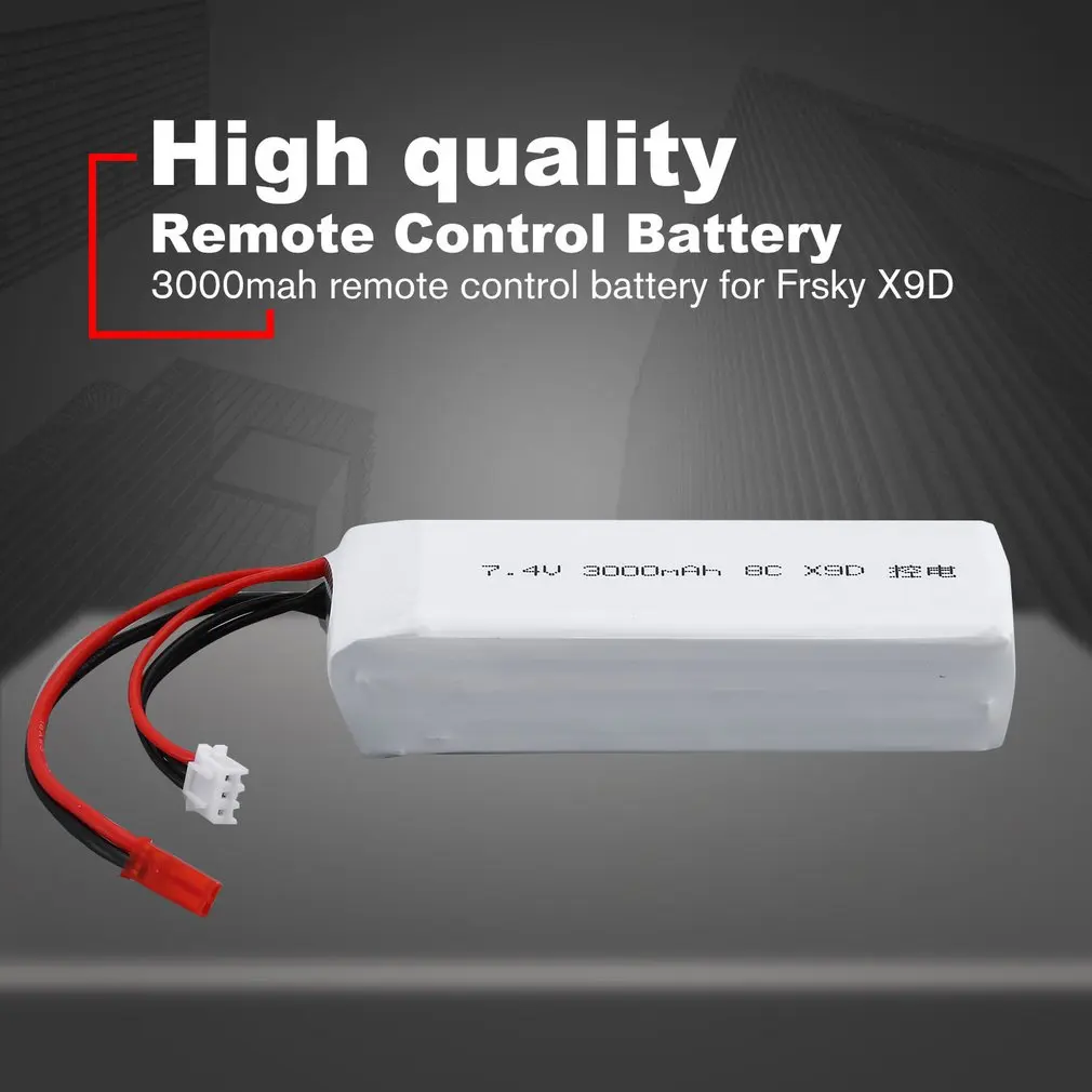 

7.4V 3000mAh Rechargeable Remote Control Lithium Battery Transmitter Battery for Frsky X9D RC Models Parts Toys Battery