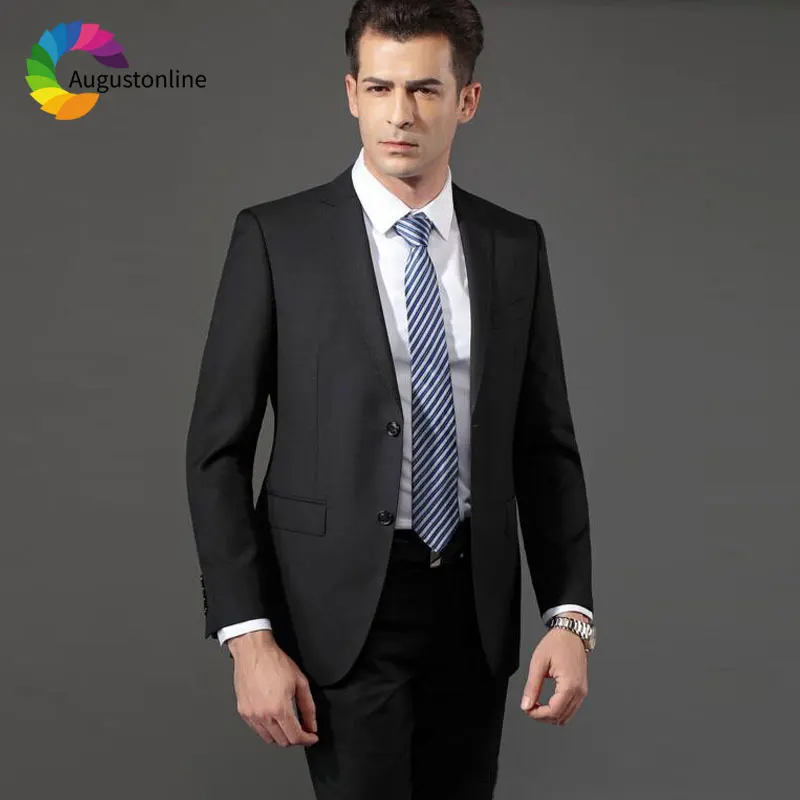 

Custom Made Formal Black Men Suit Wedding Groomsmen Suit Groom Tuxedo Slim Fit Best Man Blazer Jacket Pants 2Piece Costume Homme