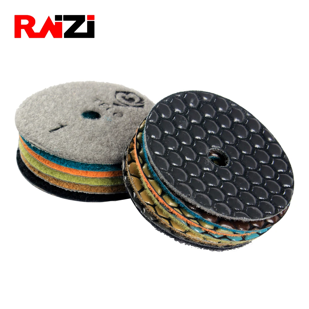 Raizi 3,4 inch 5 step Dry polishing pads/disc for granite, marble, engineered stone Raizi 3,4 inch 5 step Dry polishing pads/disc for granite, marble, engineered stone