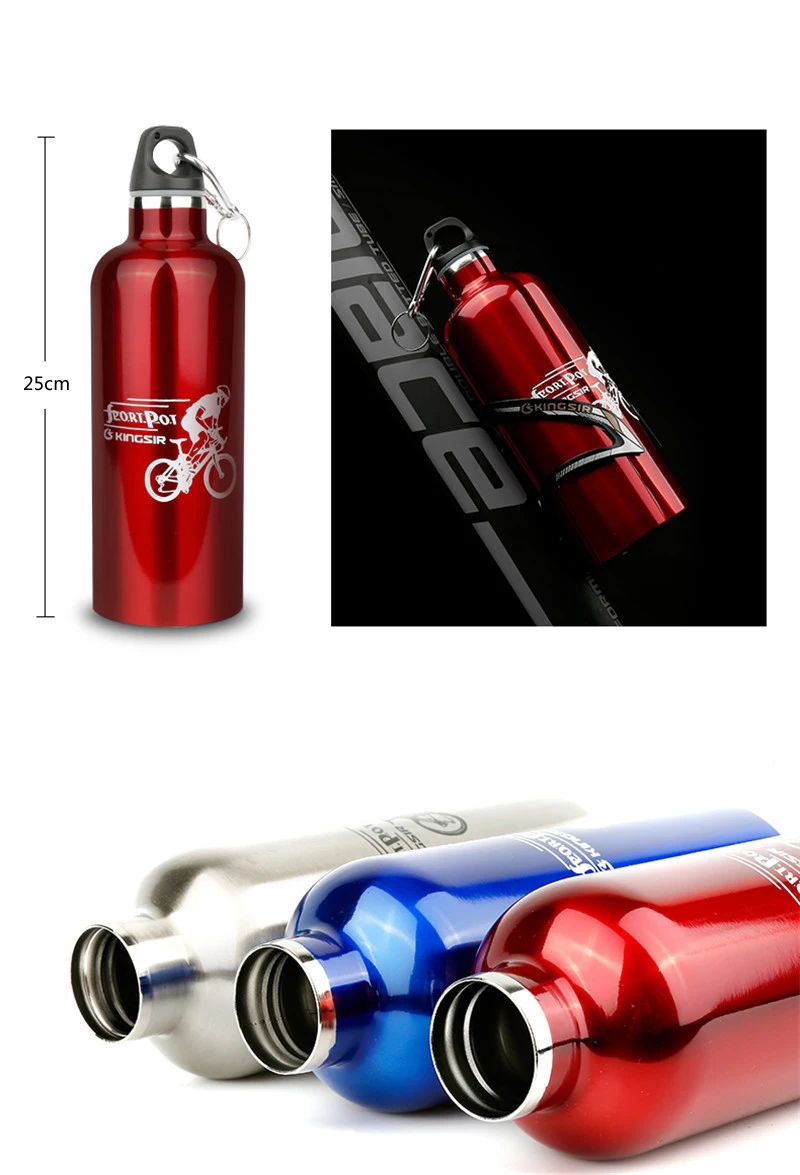 750 мл из нержавеющей стали, велосипедная термос-бутылка для воды изоляции велосипедная фляга для воды для горного велосипеда бутылка для велосипедного спорта 3 цвета