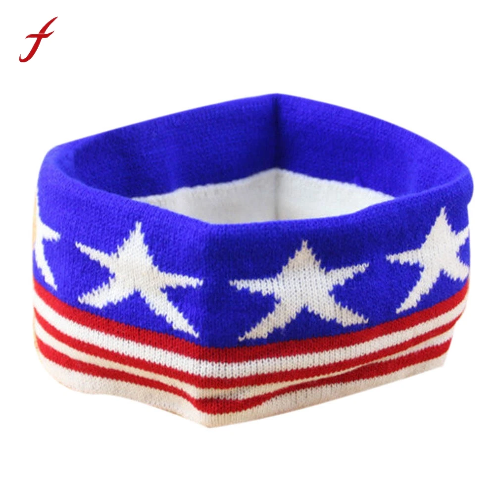Ladies American Flag Sweatband Stretch Headband Hair Band Fashion Print